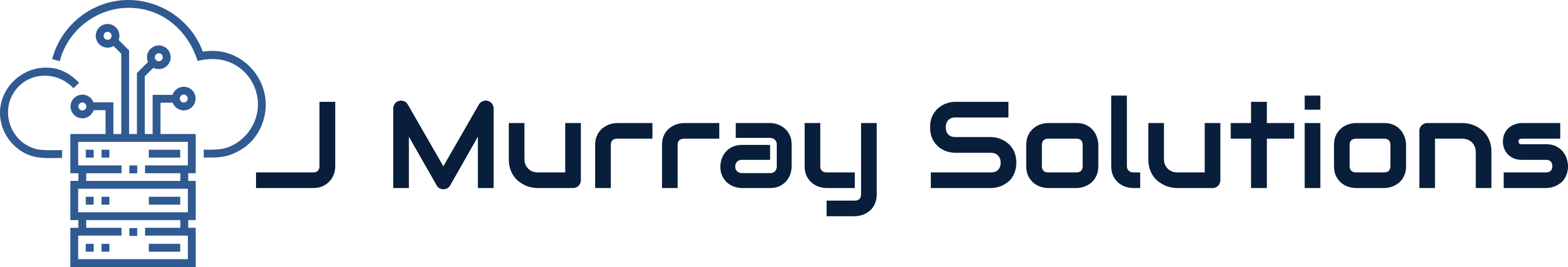J Murray Solutions Logo - Blue Transparent